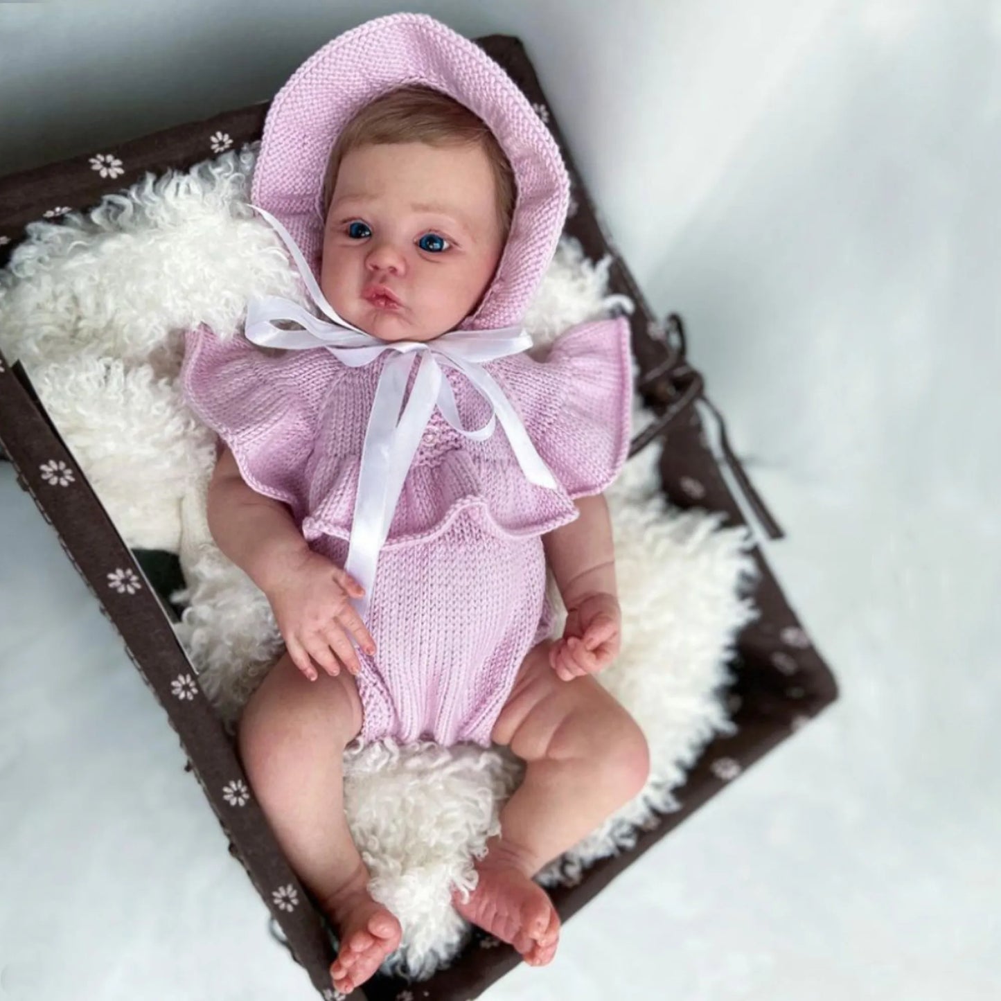 19" Girl Full Body Vinyl Bebe Reborn Dolls Realistic Newborn Doll Toys For Children
