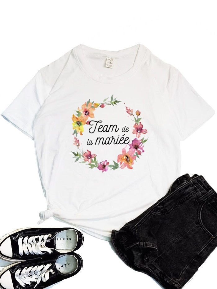 Flower Team Bride To Be  Tops Tees