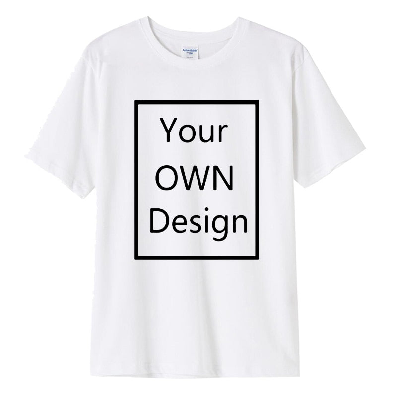 Cotton Custom T Shirt Make Your OWN Design Logo Text Men Print Tshirt Tops Tee