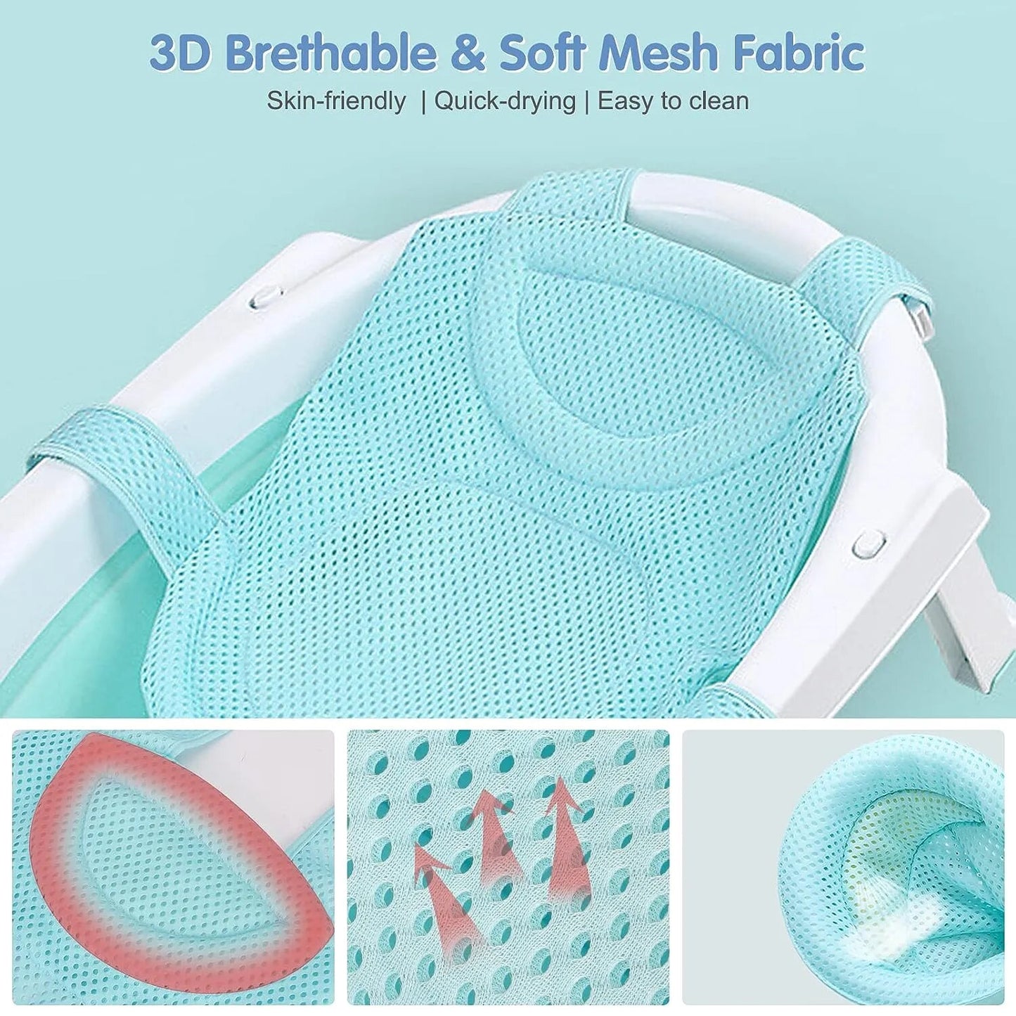 Baby Bath Cushion Pad Nonslip Floating Bathing Tub Seat