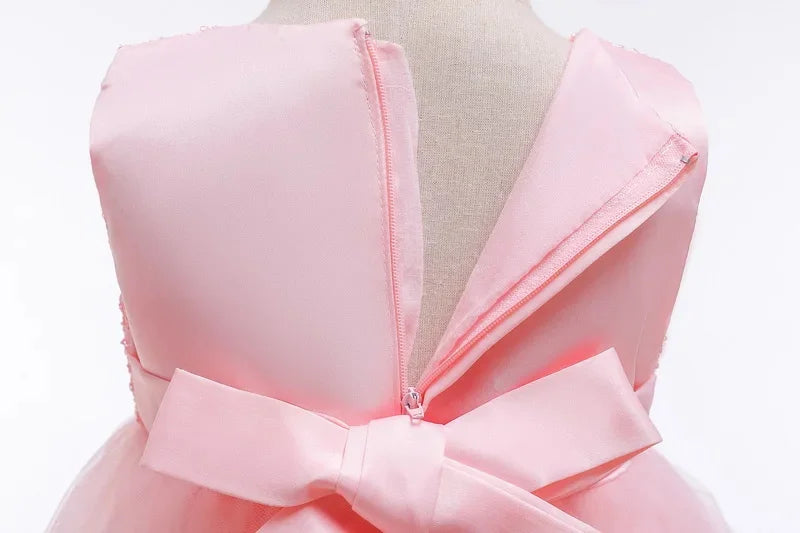 Flower Girl Wedding Princess Dresses Baby Birthday Party Evening Dress Children Mesh Tail Dress Girls Clothes