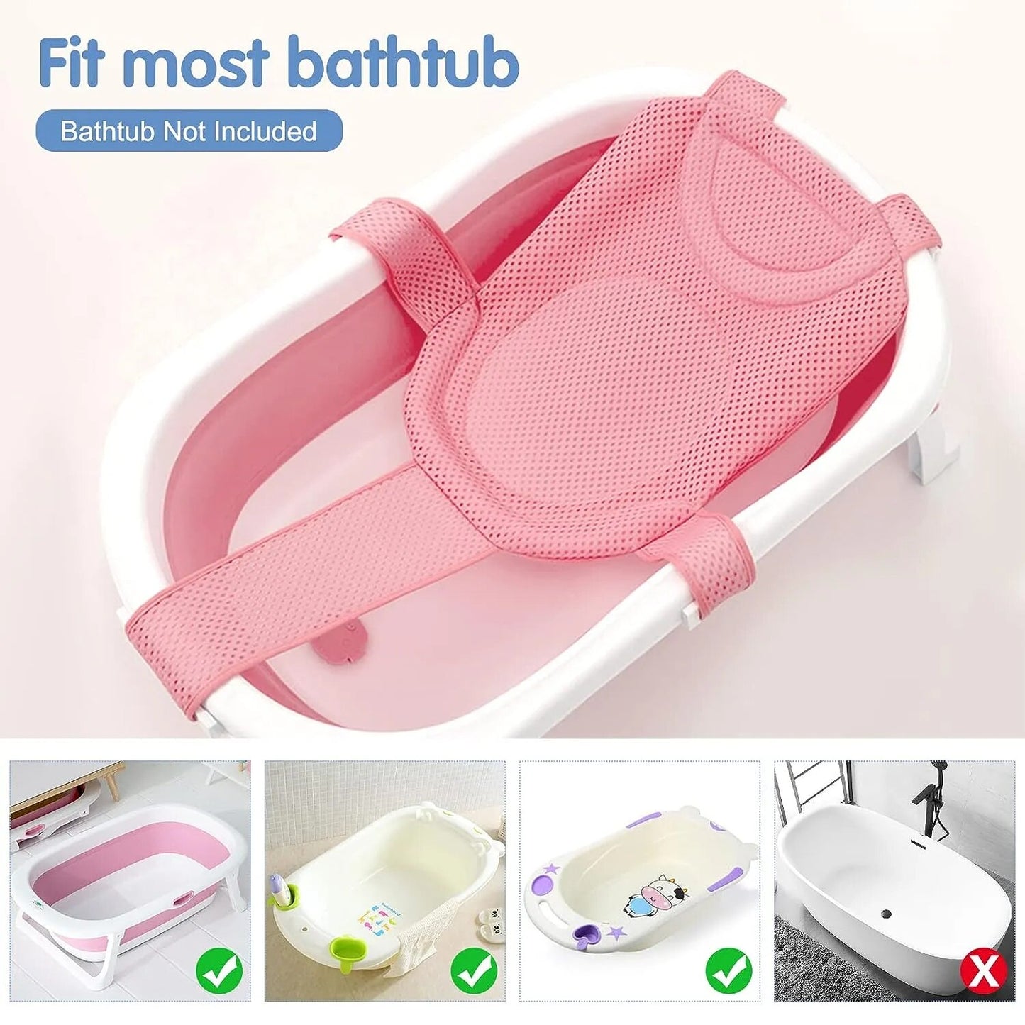 Baby Bath Cushion Pad Nonslip Floating Bathing Tub Seat