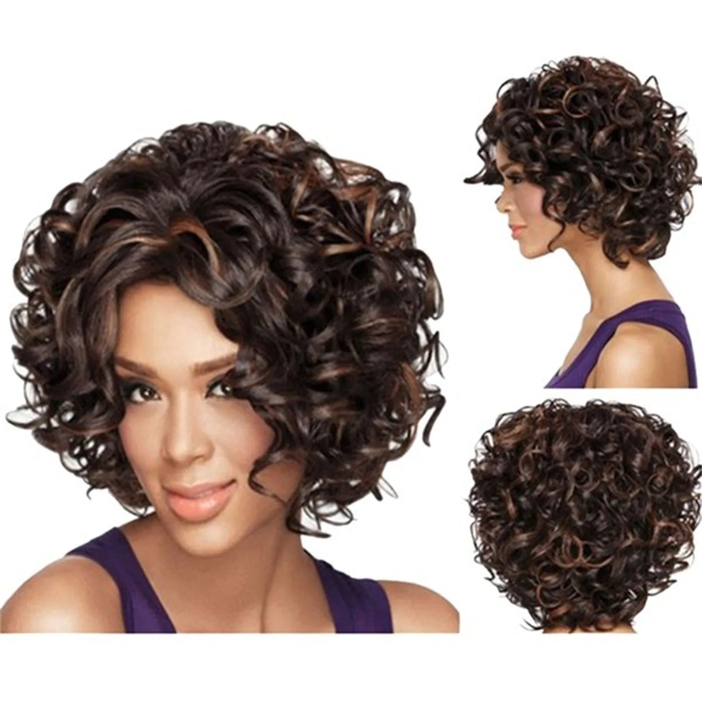 Short Curly Human Hair Wet And Wavy Lace Frontal Wig