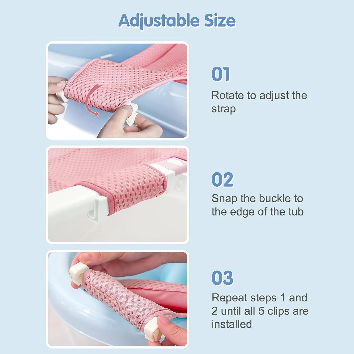 Baby Bath Cushion Pad Nonslip Floating Bathing Tub Seat