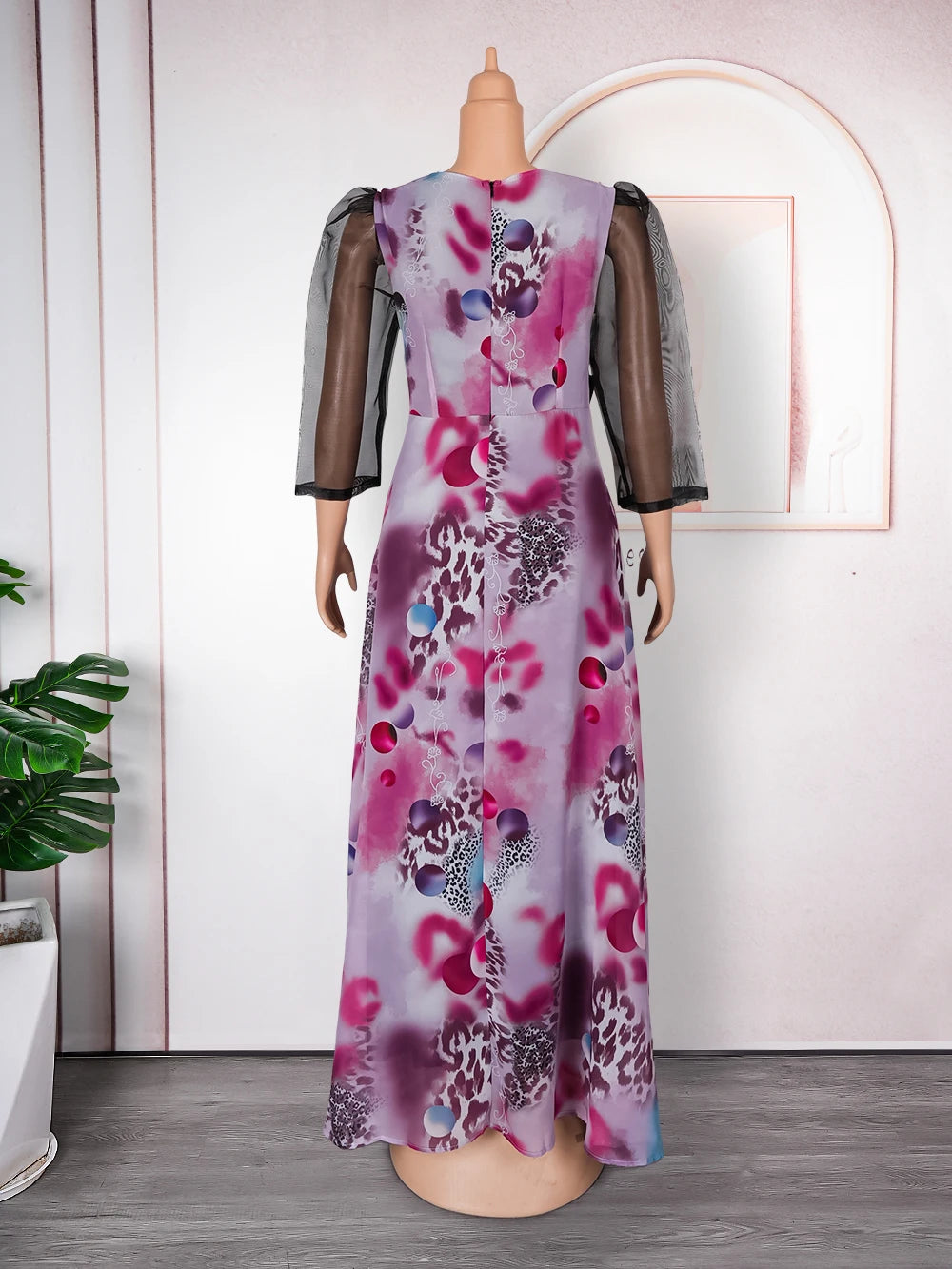 Plus Size African Party Dresses for Women 2024 New Fashion Dashiki Ankara Print Wedding Gowns Elegant Turkey Muslim Maxi Dress
