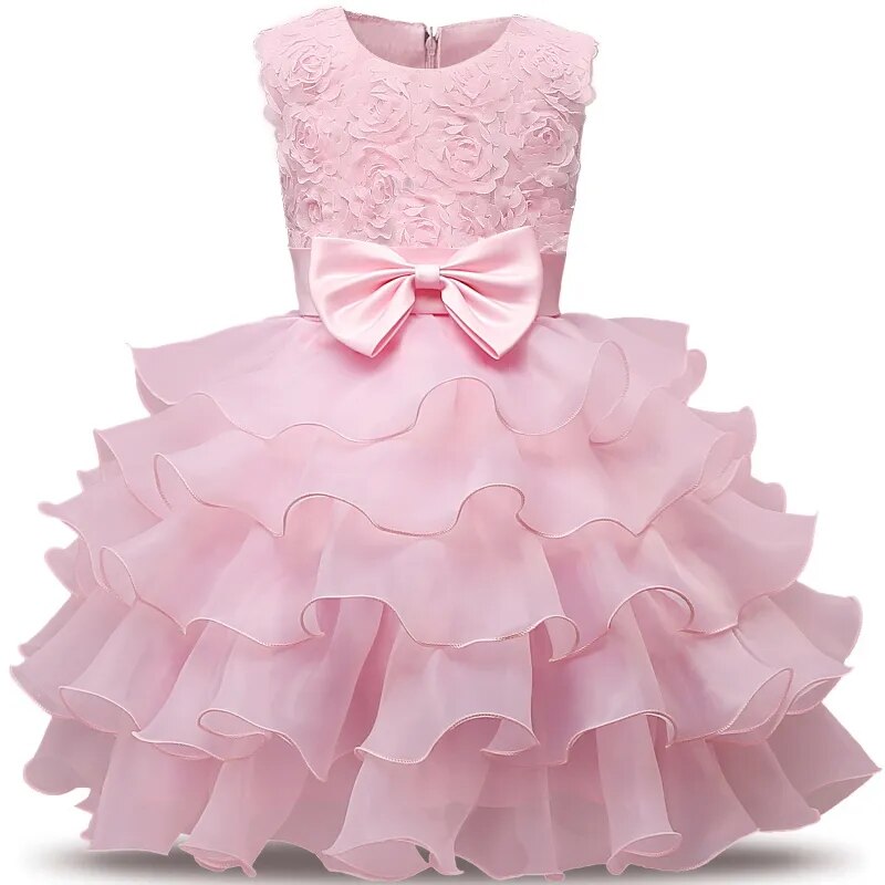 Children Luxury Party Formal Dress Wedding Birthday Kids Christmas Dresses Girls Lace Tutu Flower Girls