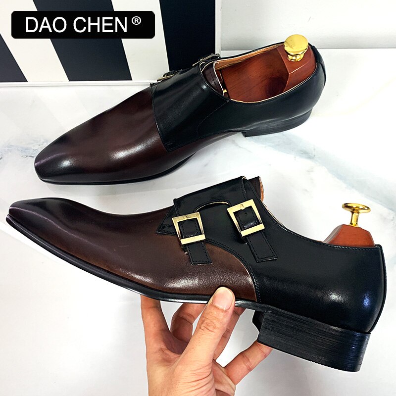 LOAFERS GENUINE LEATHER LUXURY DRESS SHOES OFFICE WEDDING MEN CASUAL SHOES