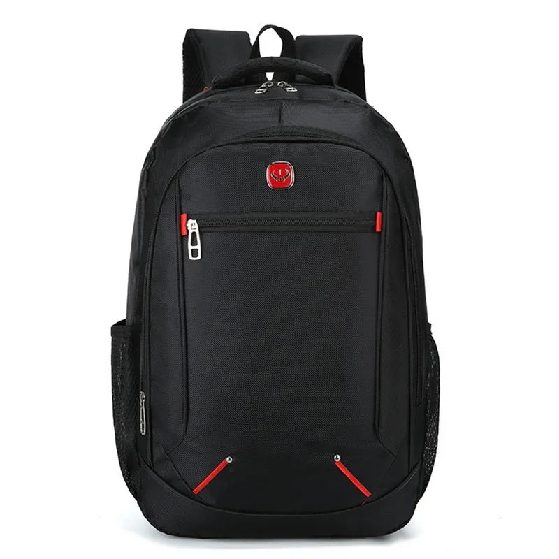 Large-capacity Student School Bag Casual Solid Color Backpack Material Oxford Men New Backpack Multi-functional Simple Bag