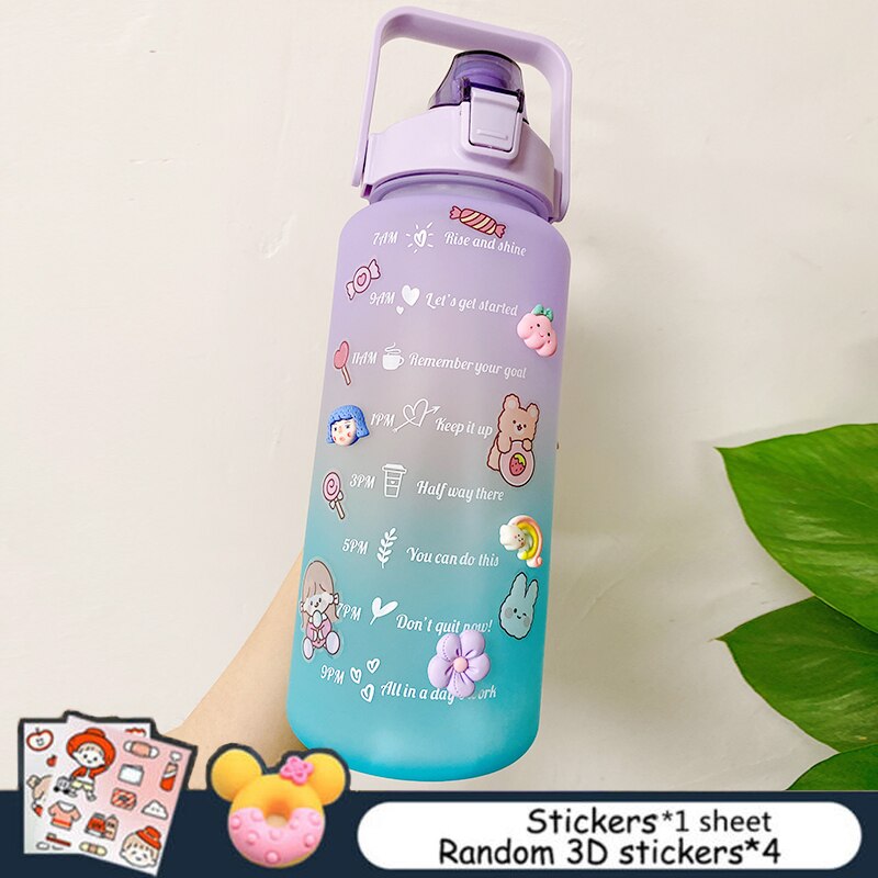 Water Bottle With Bounce Cover Time Scale