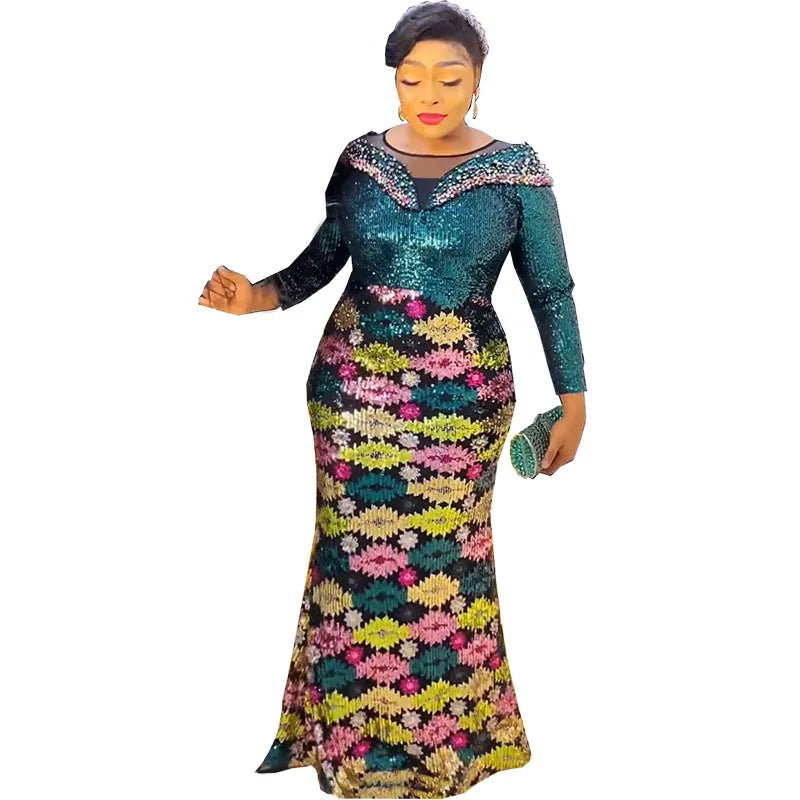 Sequins Dress for Women Lady Wedding Evening Dresses Party Bodycon Gown