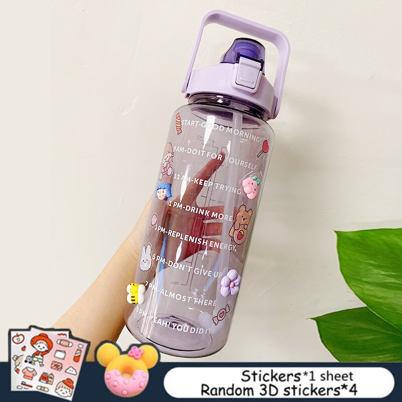 Water Bottle With Bounce Cover Time Scale