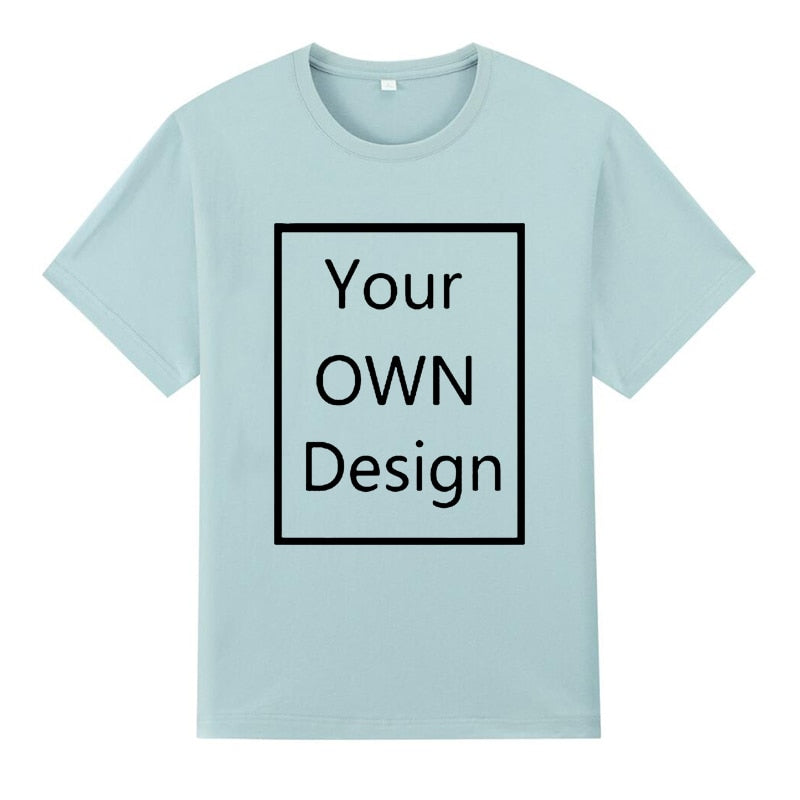 Cotton Custom T Shirt Make Your OWN Design Logo Text Men Print Tshirt Tops Tee