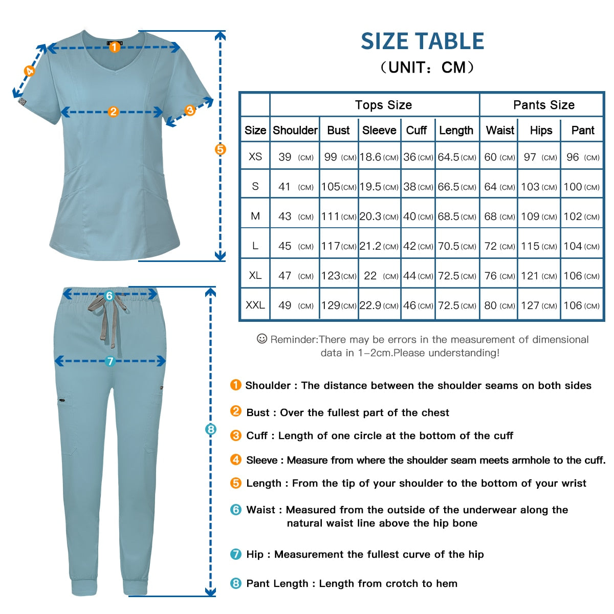 Hospital Doctor Nursing Uniform Women Wholesale Casual Short Sleeved V-neck Jogger Suits Nurse Pharmacy Working Medical Uniforms