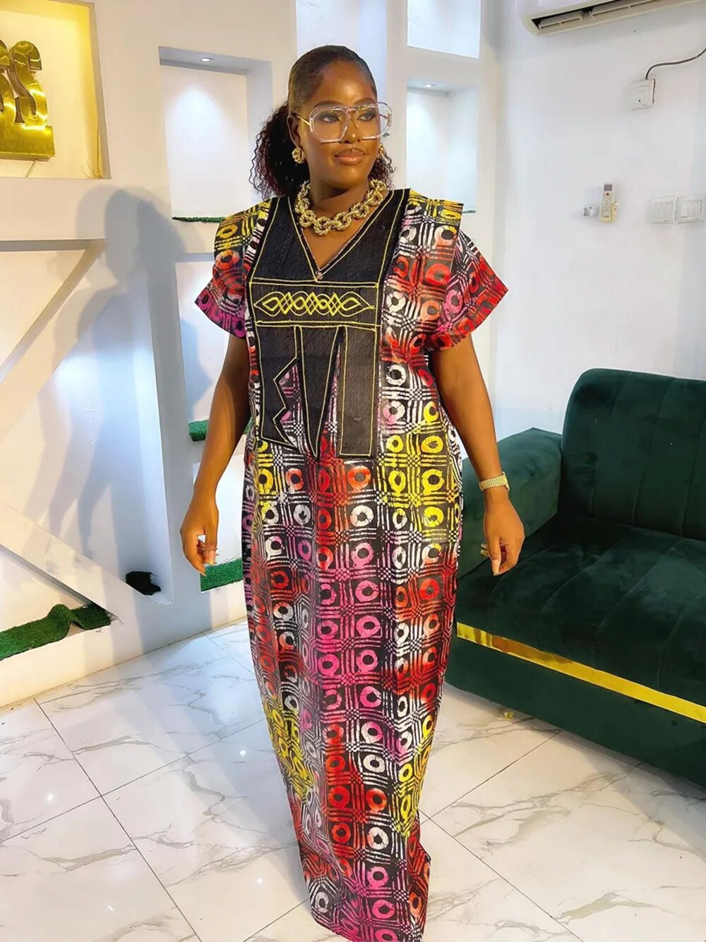 Fall Dresses Women Traditional Africa Clothing Dashiki Ankara Outfits Gown Abayas Robe Muslim Kaftan Maxi Boubou-long dress-Top Super Deals-Free Item Online