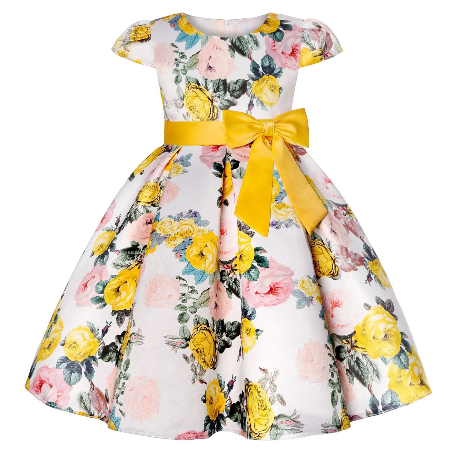Kids Flower Elegant Causal Princess Party Dresses Children Clothing
