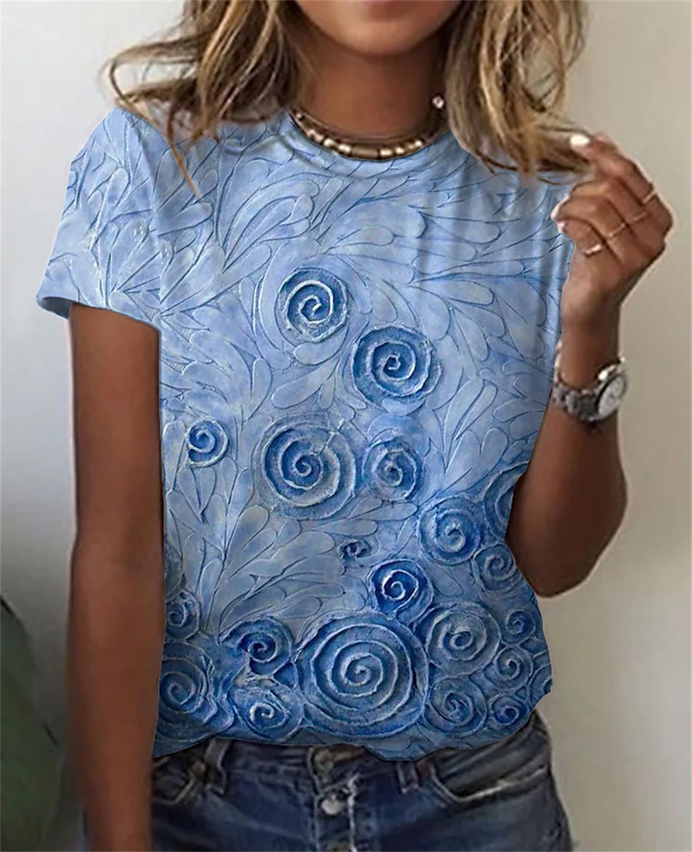 T-shirt O Neck Leopard Print Short Sleeve Clothing Streetwear Hip-Hop Top Vintage Sexy Pullover T Shirt Girls