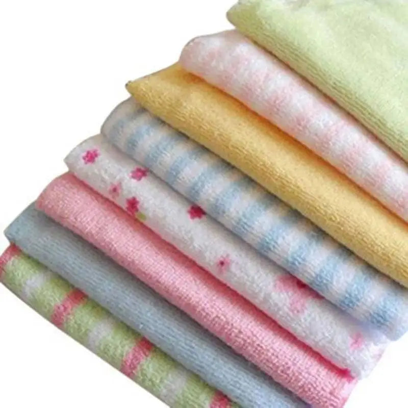8PCS Baby Washcloths Soft Face Towels Natural Cotton Infant Bath Towel