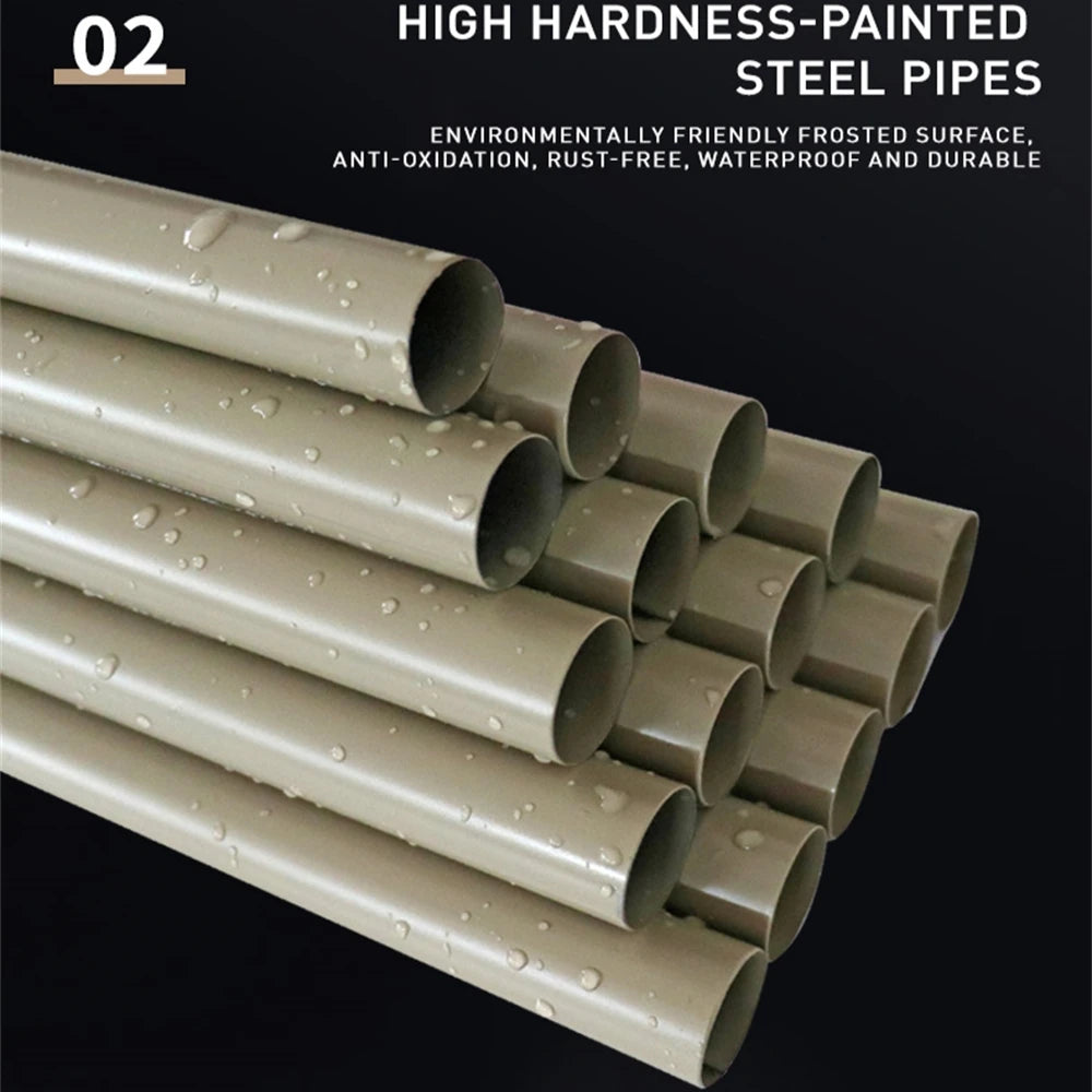 Wardrobe Closet 170x45x170cm 26mm Painted Alloy Steel Pipe ABS Interface