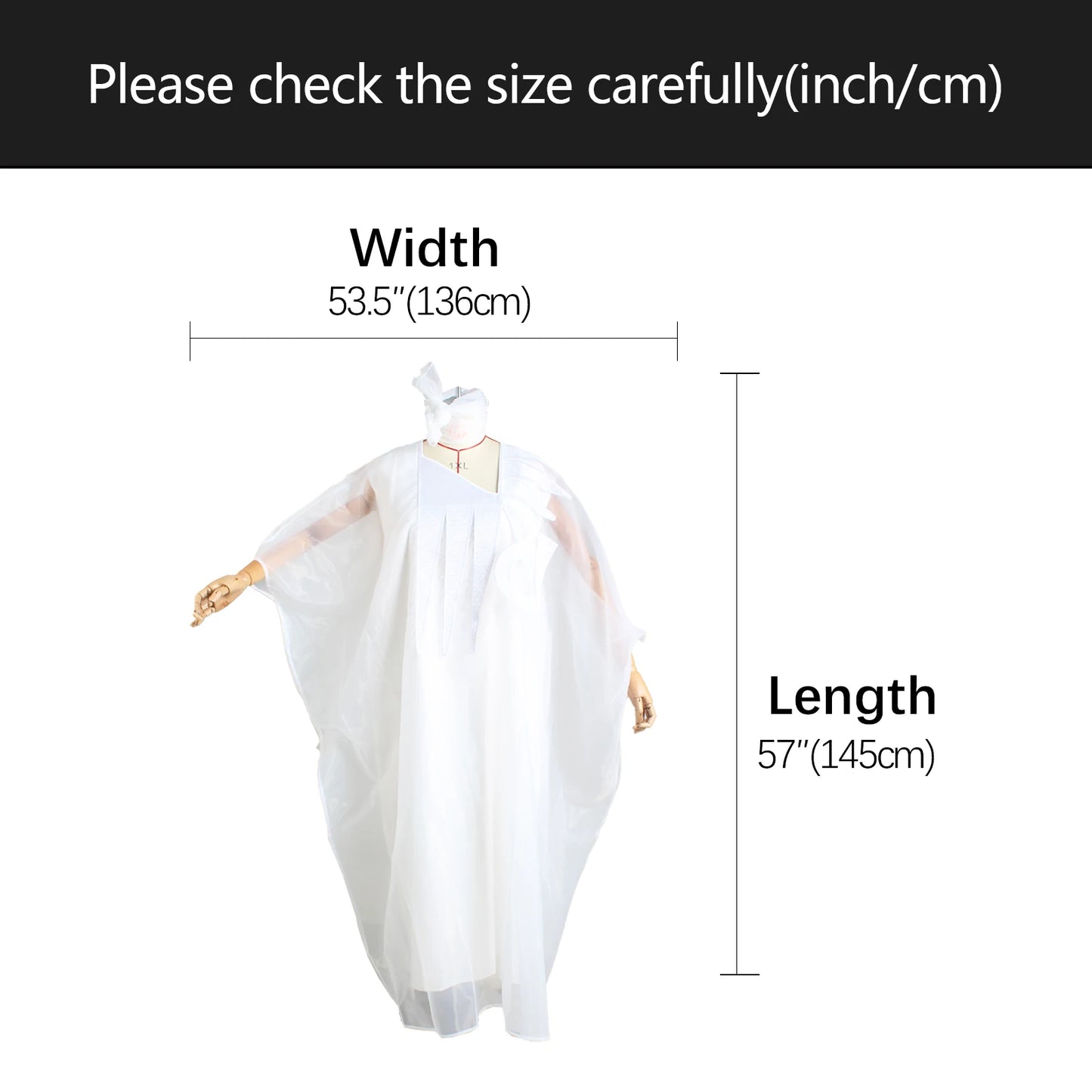 African Attire For Women Black Abaya Embroidery Plus Size Elegant Party Church Dress With Scarf