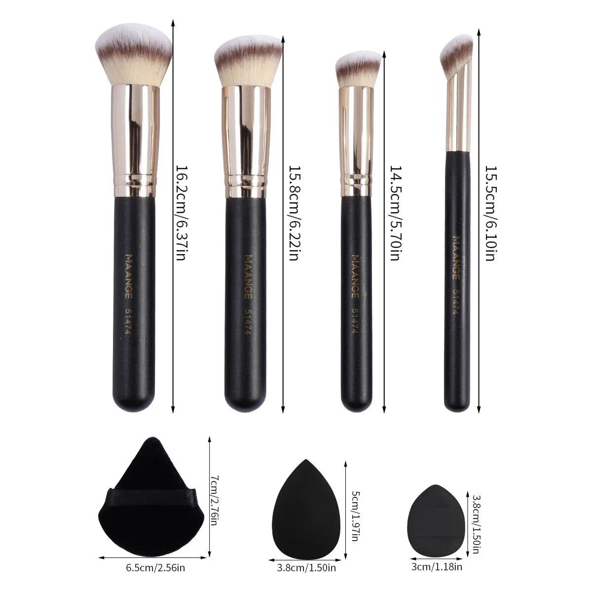 11PCS Makeup Tool Kit Air Cushion Puff Concealer Blend Eyeshadow