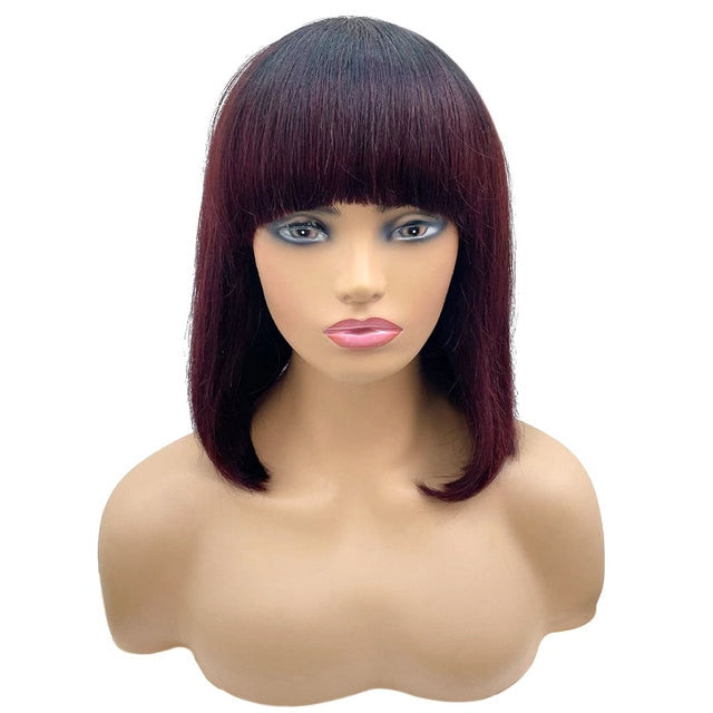 Short Human Hair Wig Women Straight Remy Hair Bob