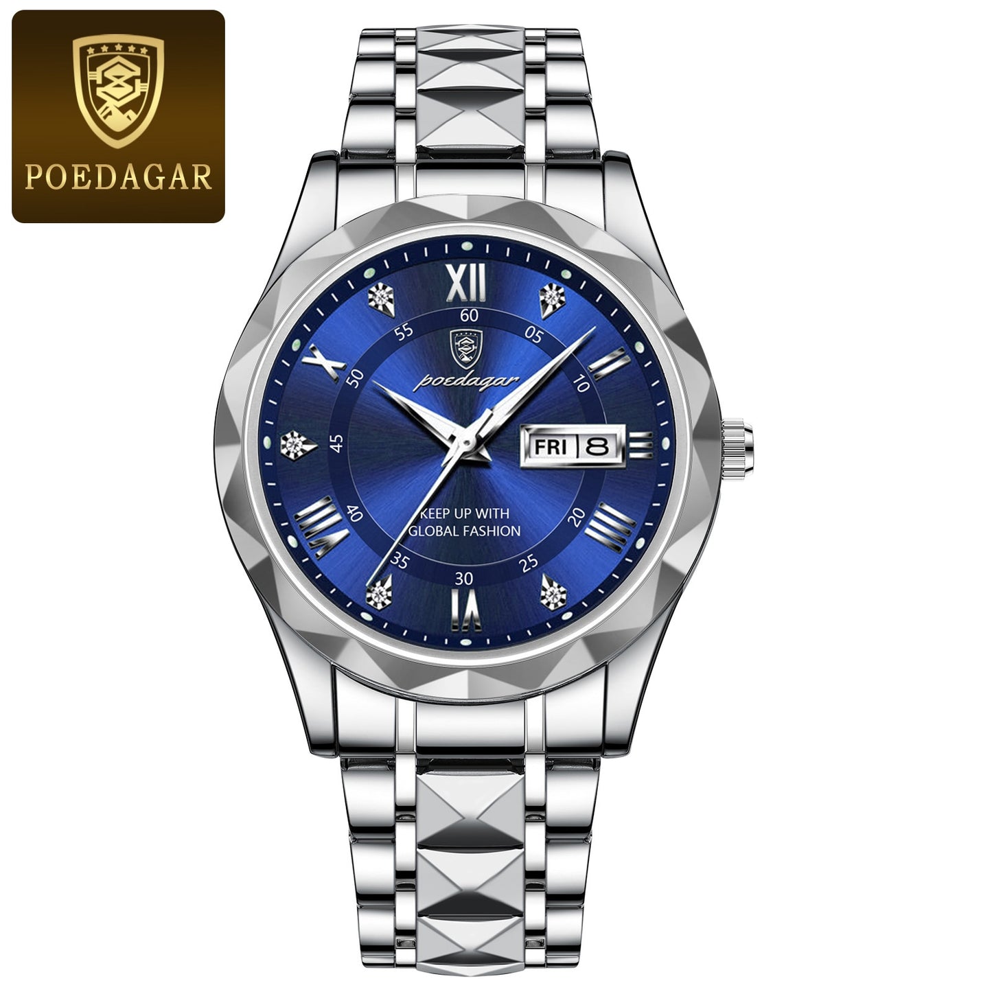 BeniSap Top Brand Luxury Man Wristwatch Waterproof Luminous Date Week Men Watches Stainless Steel