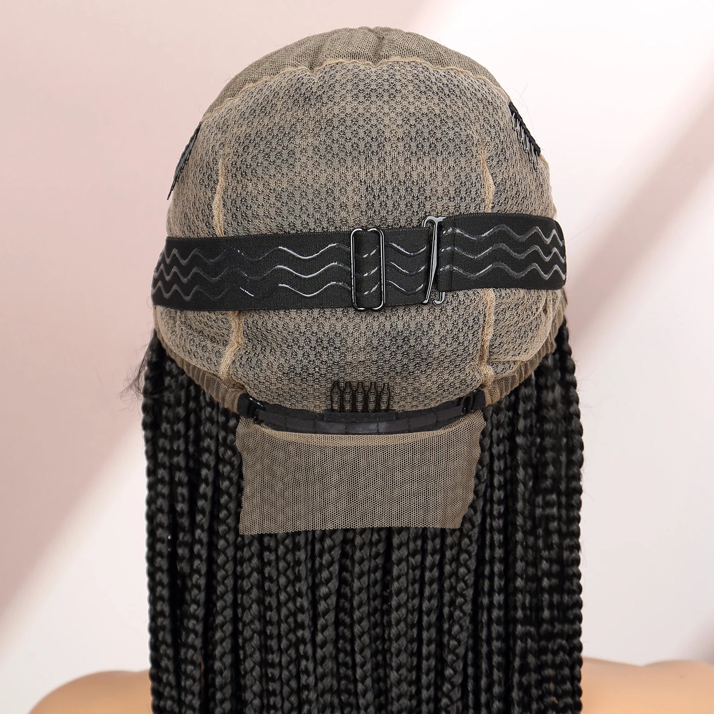 Synthetic Cornrow Braided Wigs Synthetic Full Lace Box Braided Wigs for Black Women American Women Daily Use Braided Wigs