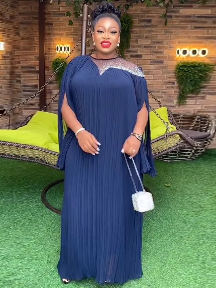 Chiffon Dresses Women Loose Boubou Dubai African Abayas