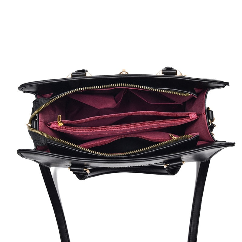 Leather Handbags Women High Quality Casual Female Bag Tote Famous Brand Shoulder Bag