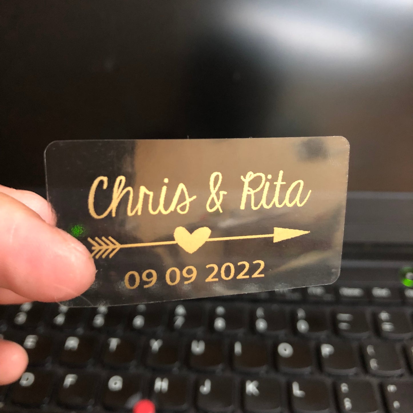 Custom Transparent Labels, Wedding Labels