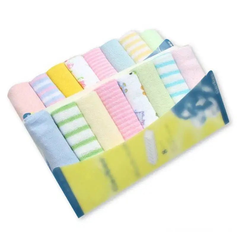 8PCS Baby Washcloths Soft Face Towels Natural Cotton Infant Bath Towel