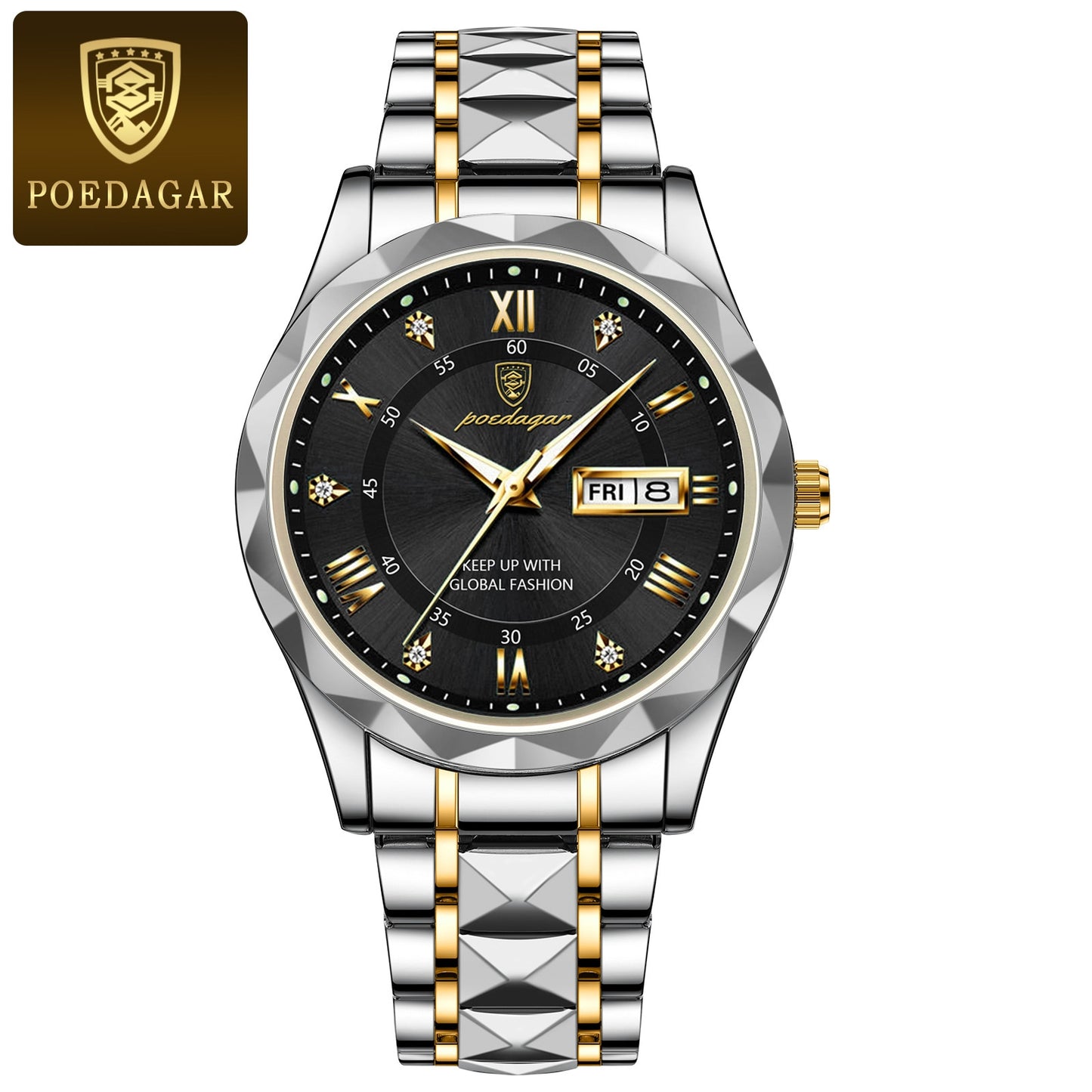 BeniSap Top Brand Luxury Man Wristwatch Waterproof Luminous Date Week Men Watches Stainless Steel