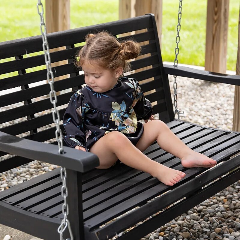 Autumn Girls Blue Floral Dress Sweet Kids Cute Romper Cardigan,