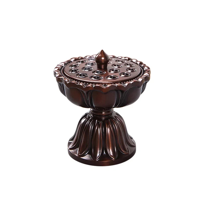 Lotus Copper Incense Burner Pure Copper Antique Old Treasure Lamp Sandalwood Burner