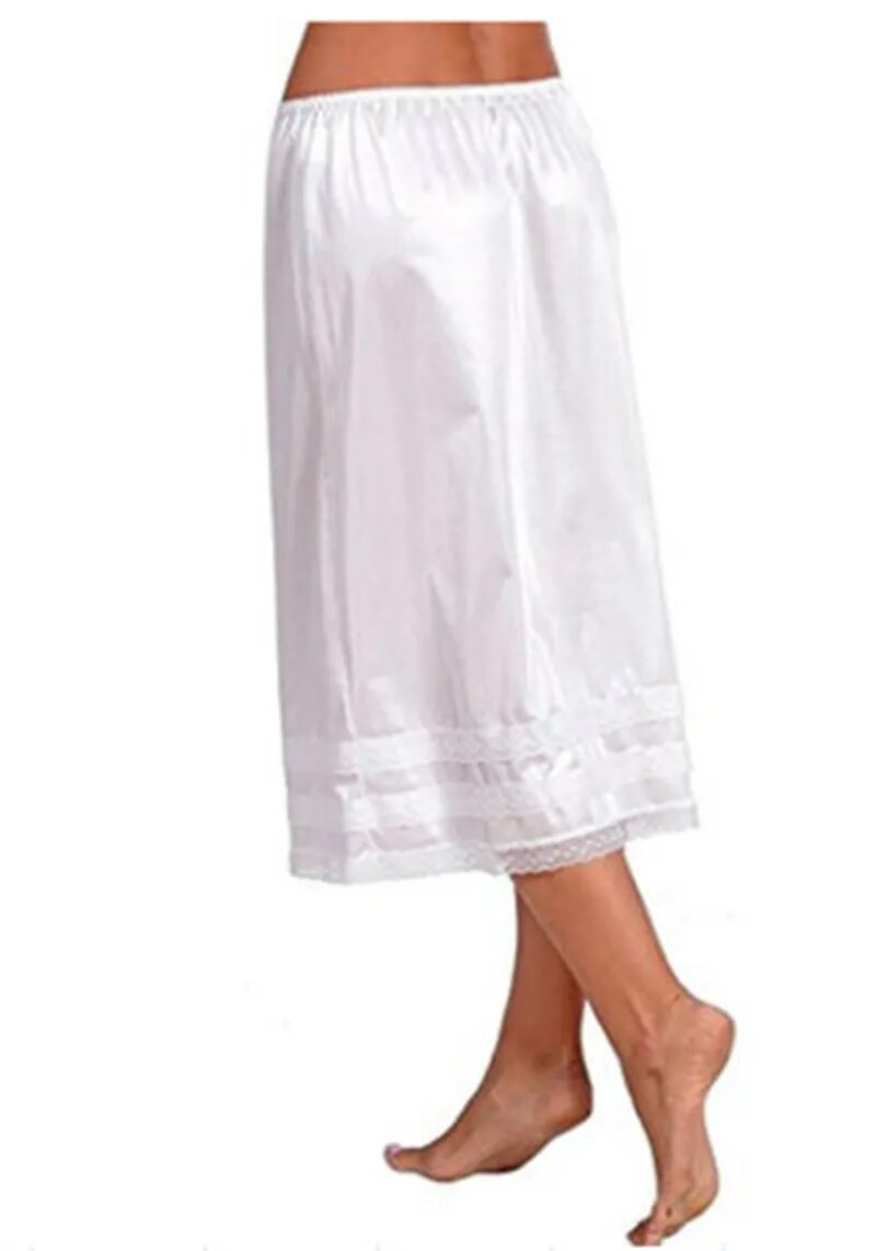 2 Pcs Womens Lace Underskirt Petticoat Under Dress Long Skirt