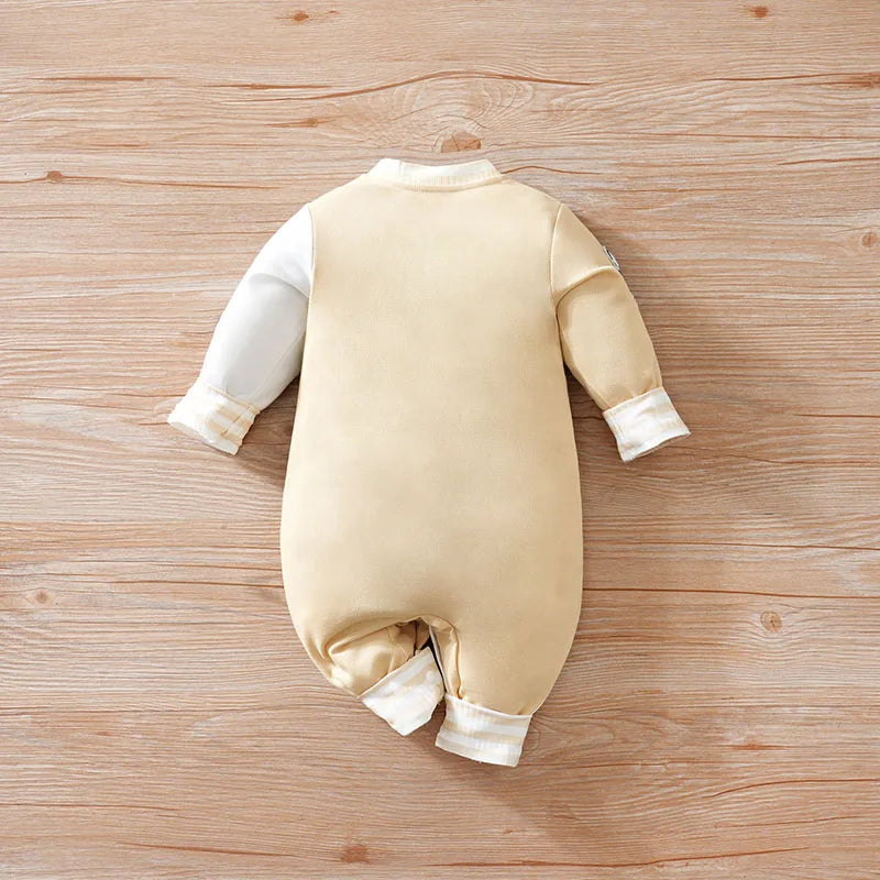 Baby Cartoon Jumpsuit Spring And Autumn Long Sleeved Clothes Baseball Clothes Trendy And Handsome Baby Clothes