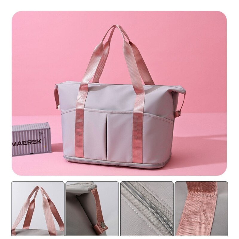 Women Travel Duffel Bag Large Expandable Weekender Carry-on Tote Gym Workout Bag Overnight Bag Mommy Hospital Bag