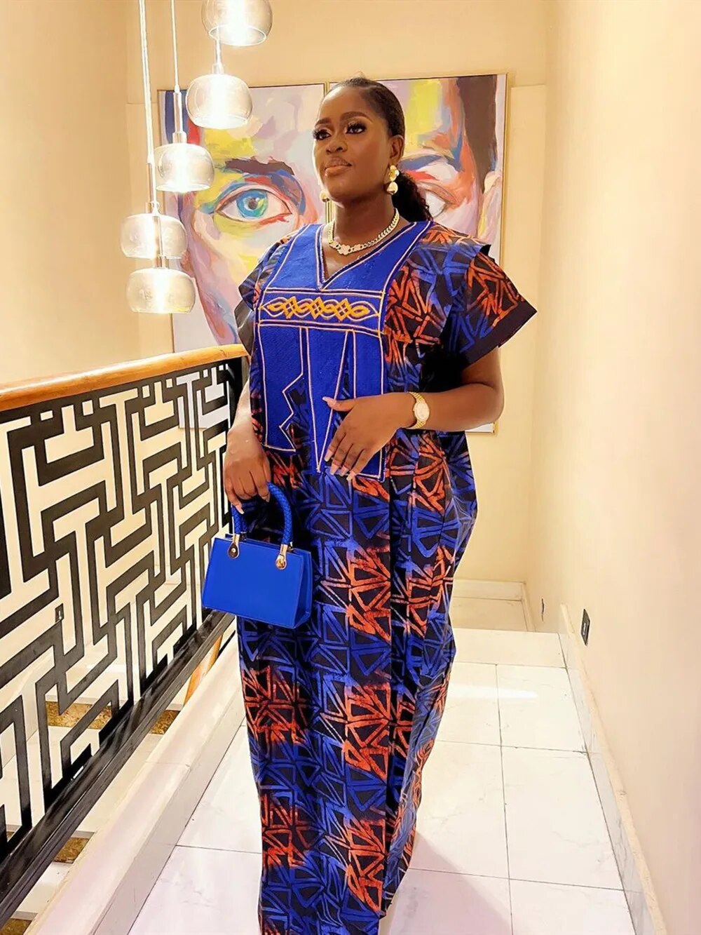 Fall Dresses Women Traditional Africa Clothing Dashiki Ankara Outfits Gown Abayas Robe Muslim Kaftan Maxi Boubou-long dress-Top Super Deals-Free Item Online