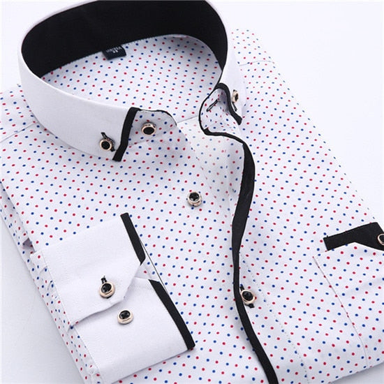 Jenkins Dress Shirt Long Sleeve Slim Fit Button Down Collar Business Shirts