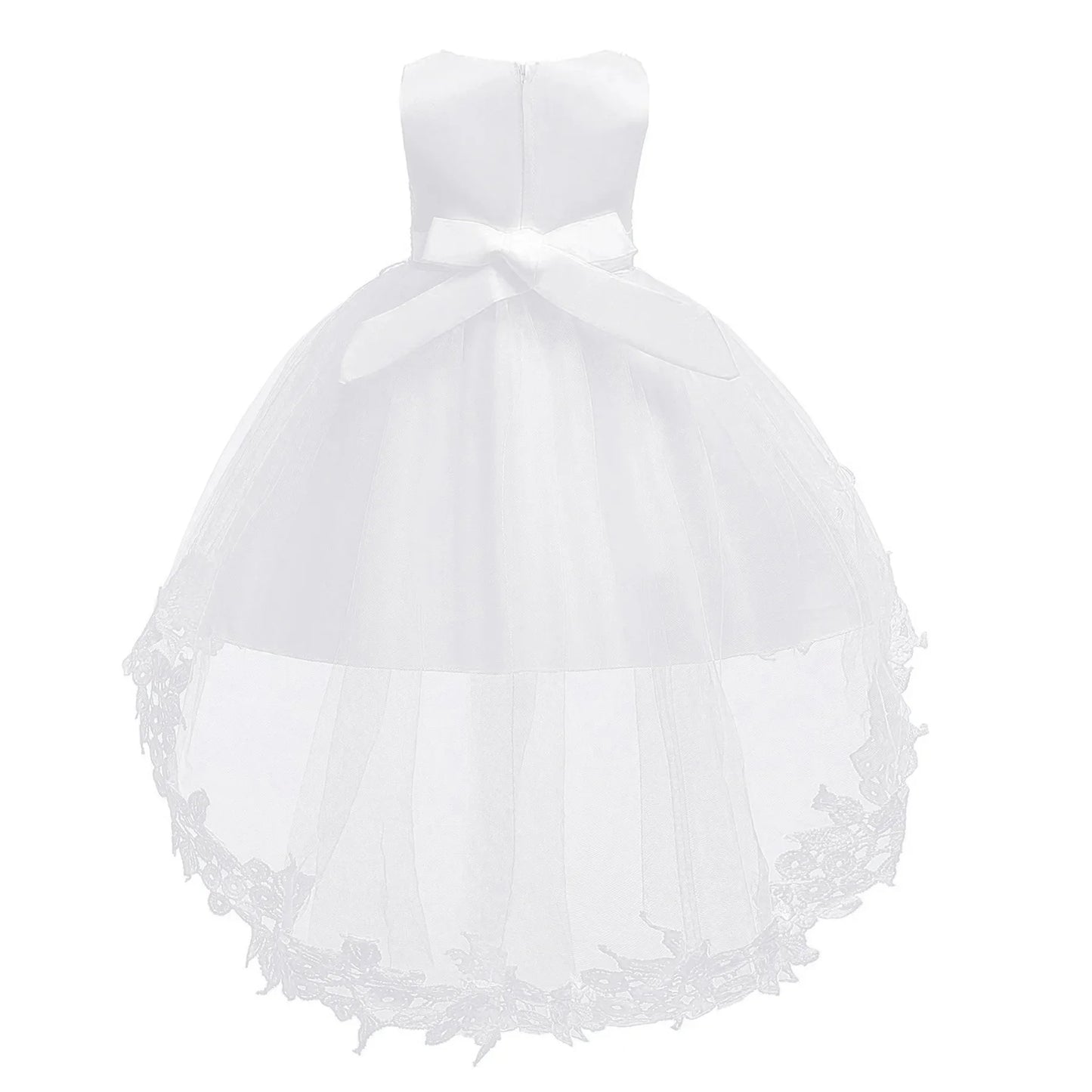 Flower Girl Wedding Princess Dresses Baby Birthday Party Evening Dress Children Mesh Tail Dress Girls Clothes