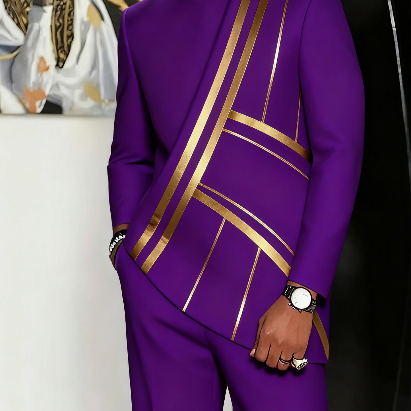 Men's Long-Sleeved Top and Pants Set