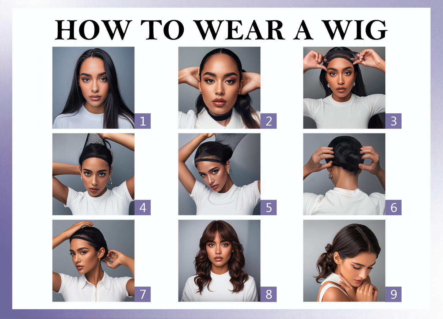 Long Wavy Bob Wig with Bangs