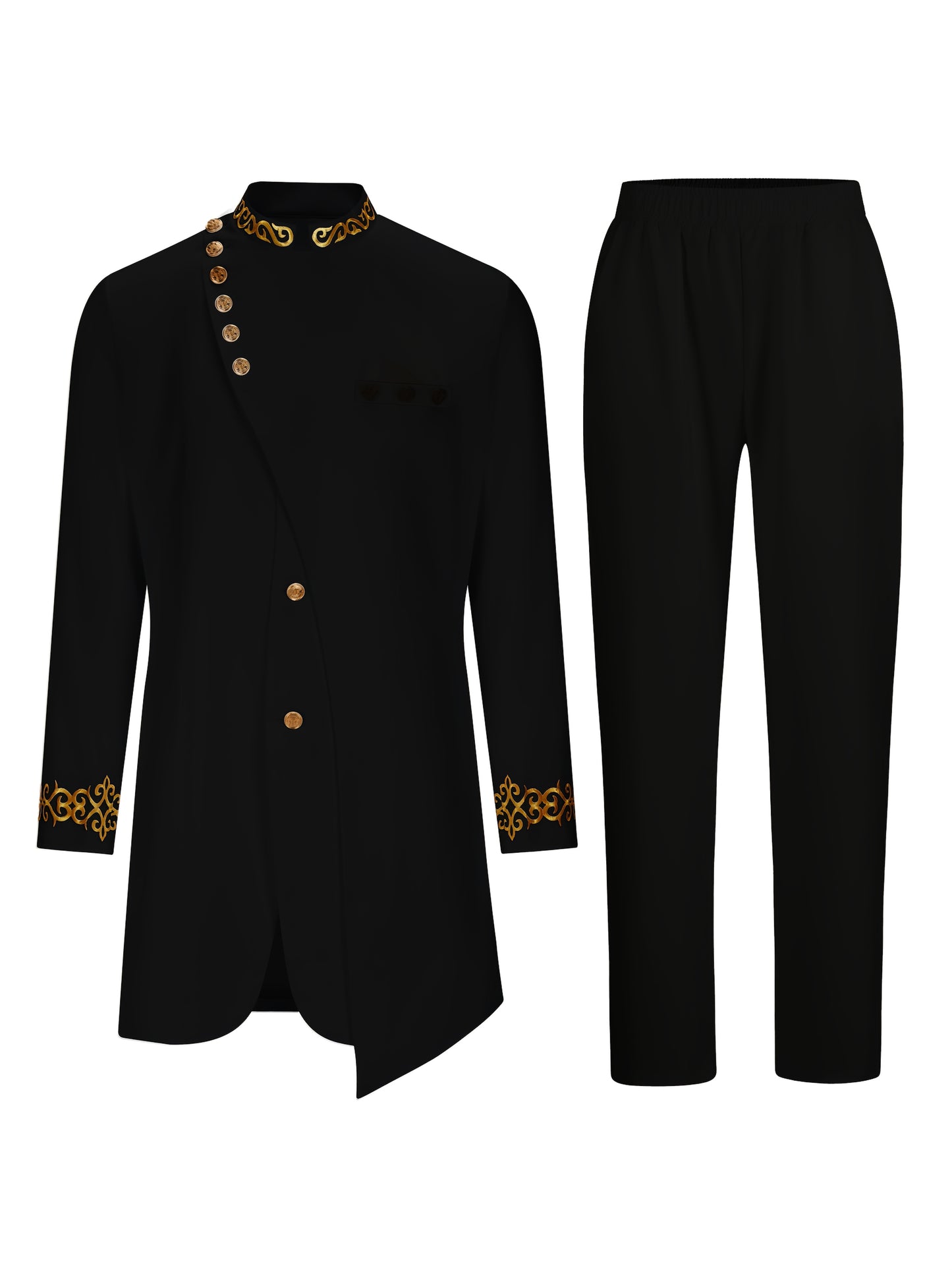 Men's Casual Long-sleeved Two-piece Suit