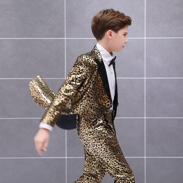 Three pieces Vest+pants+shirts Formal Jacket Boys Suits Sets Single Breasted Regular Elastic Waist Wholesale price size110-160cm