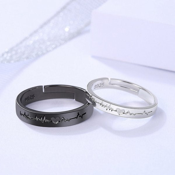 2 Pcs Sun Moon Lover Couple Rings