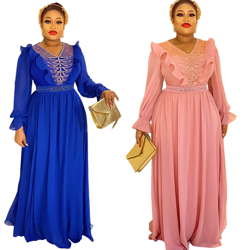 African Plus Size Wedding Party Dress
