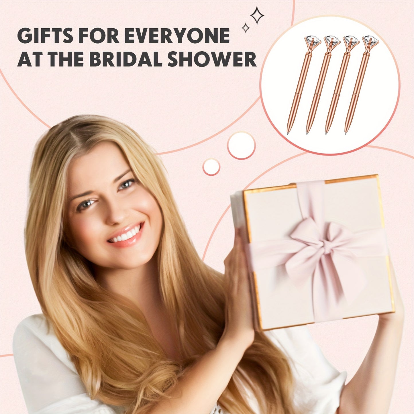 Crystal Diamond Ballpoint Pen Set-100pcs