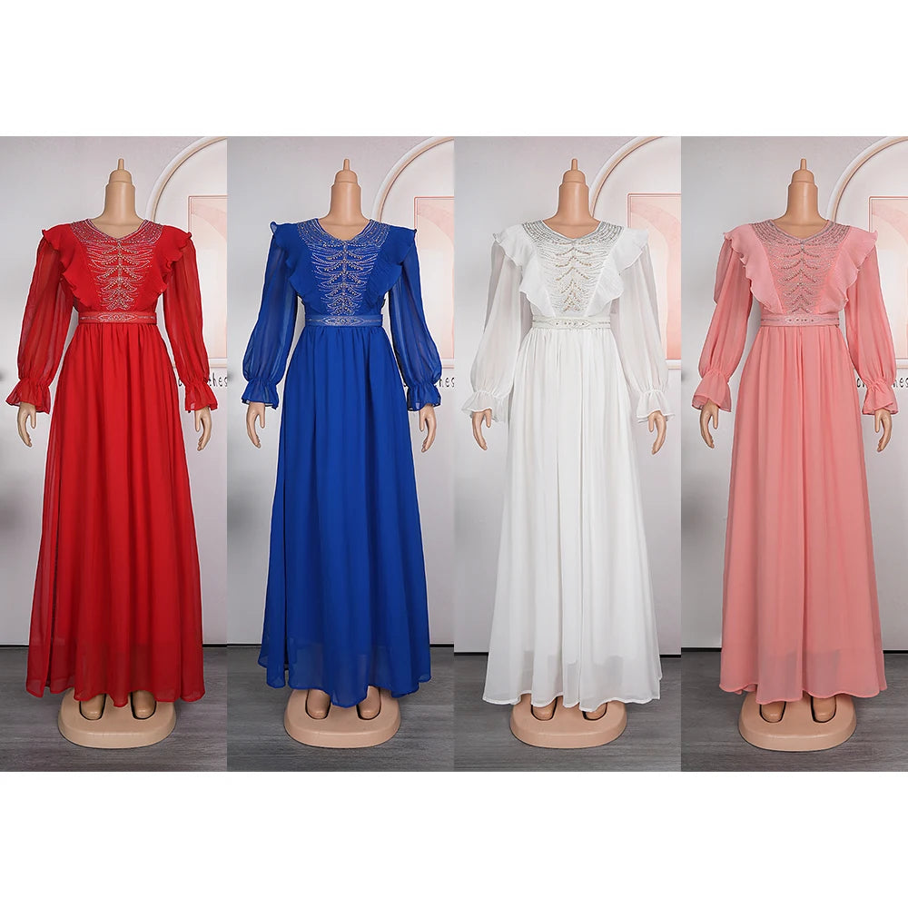 African Plus Size Wedding Party Dress