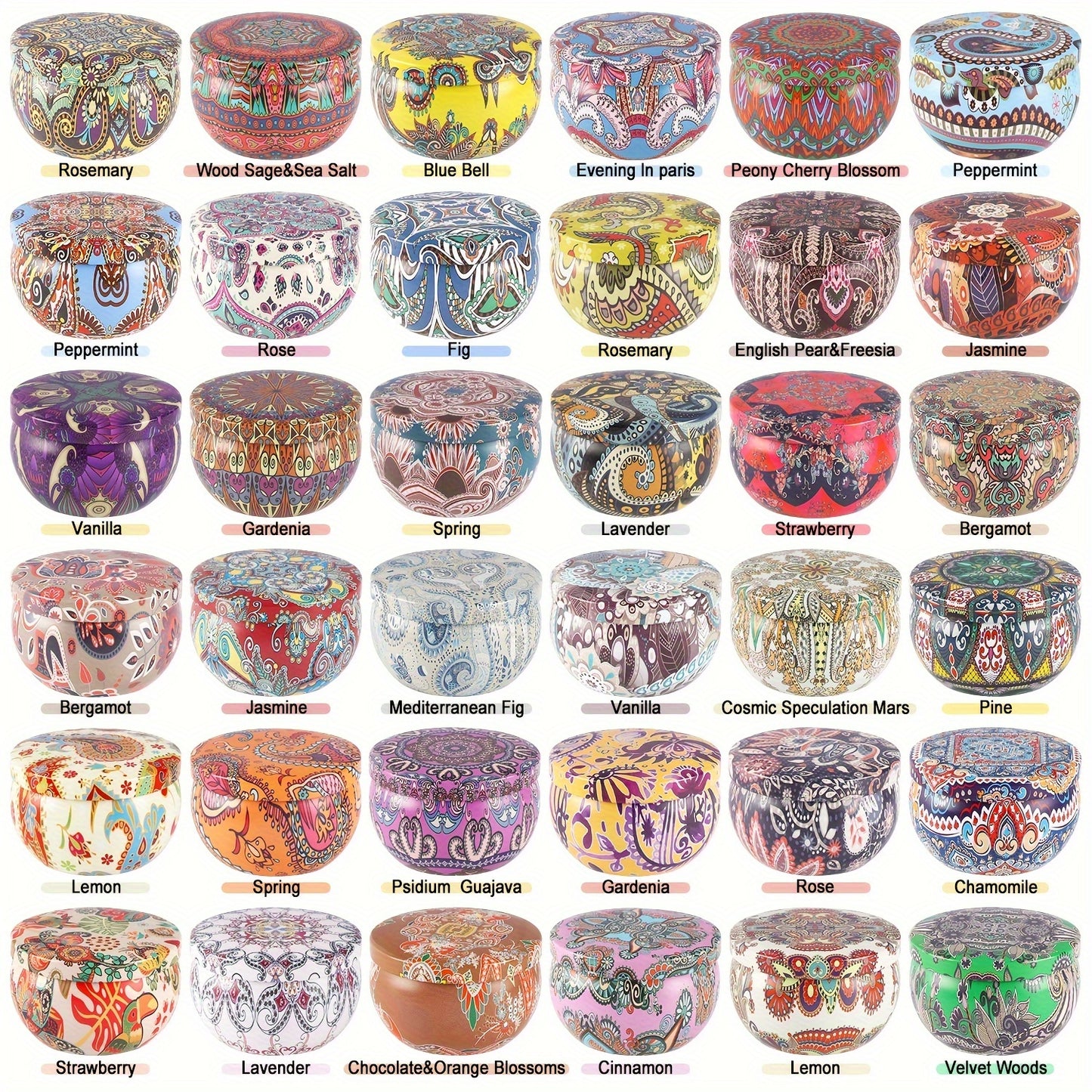 36 Pack Aromatherapy Scented Candle Gift Set Women's Scented Candle Home Natural Decorative Soy Wax Candle Tin Can Portable Travel Candle Yoga Mother's Day Valentine's Day Birthday Gift suit for father's day.