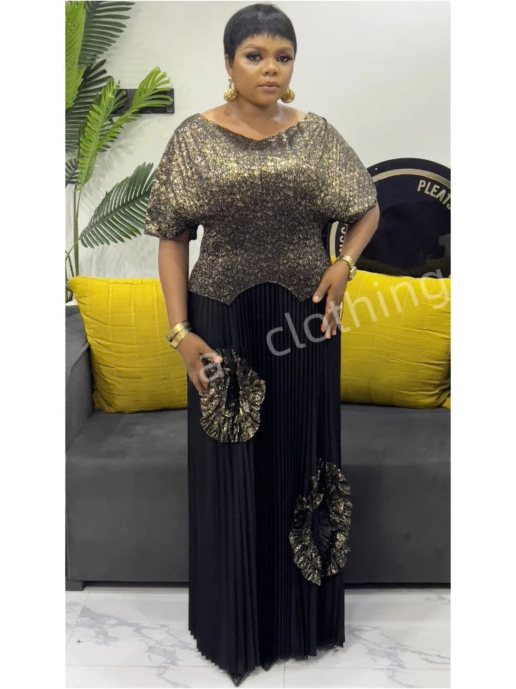 Women Pleated 2-Piece Set
